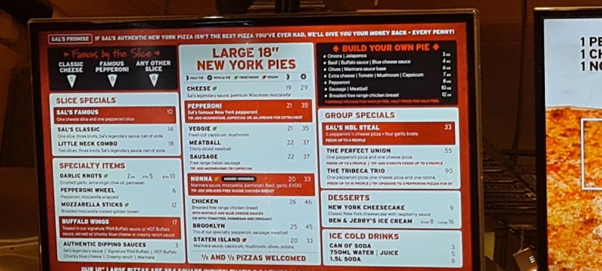 Menu Sal's Authentic Ny Pizza Hamilton-4