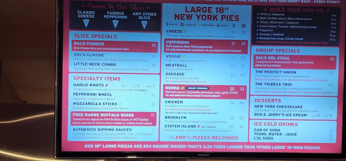 Menu Sal's Authentic Ny Pizza Hamilton-5